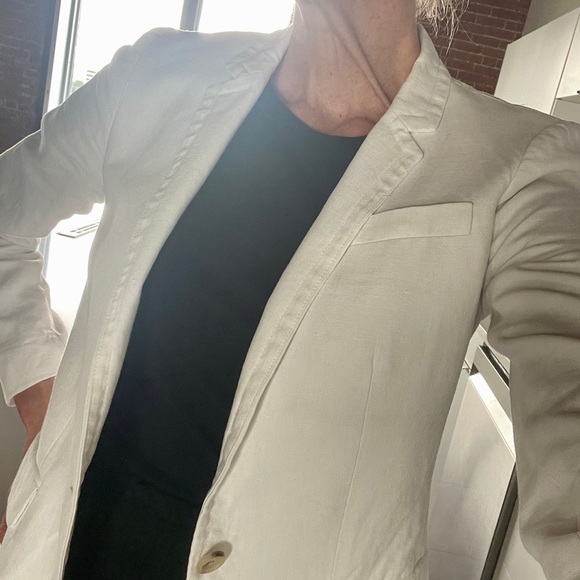 J. Crew TALL Lined Linen Blazer Timeless Classic Minimalist Jacket Beach Casual - Picture 10 of 15